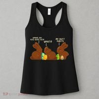 Funny Easter Chocolate Bunny Rabbits Women's Tank Top thumb 3