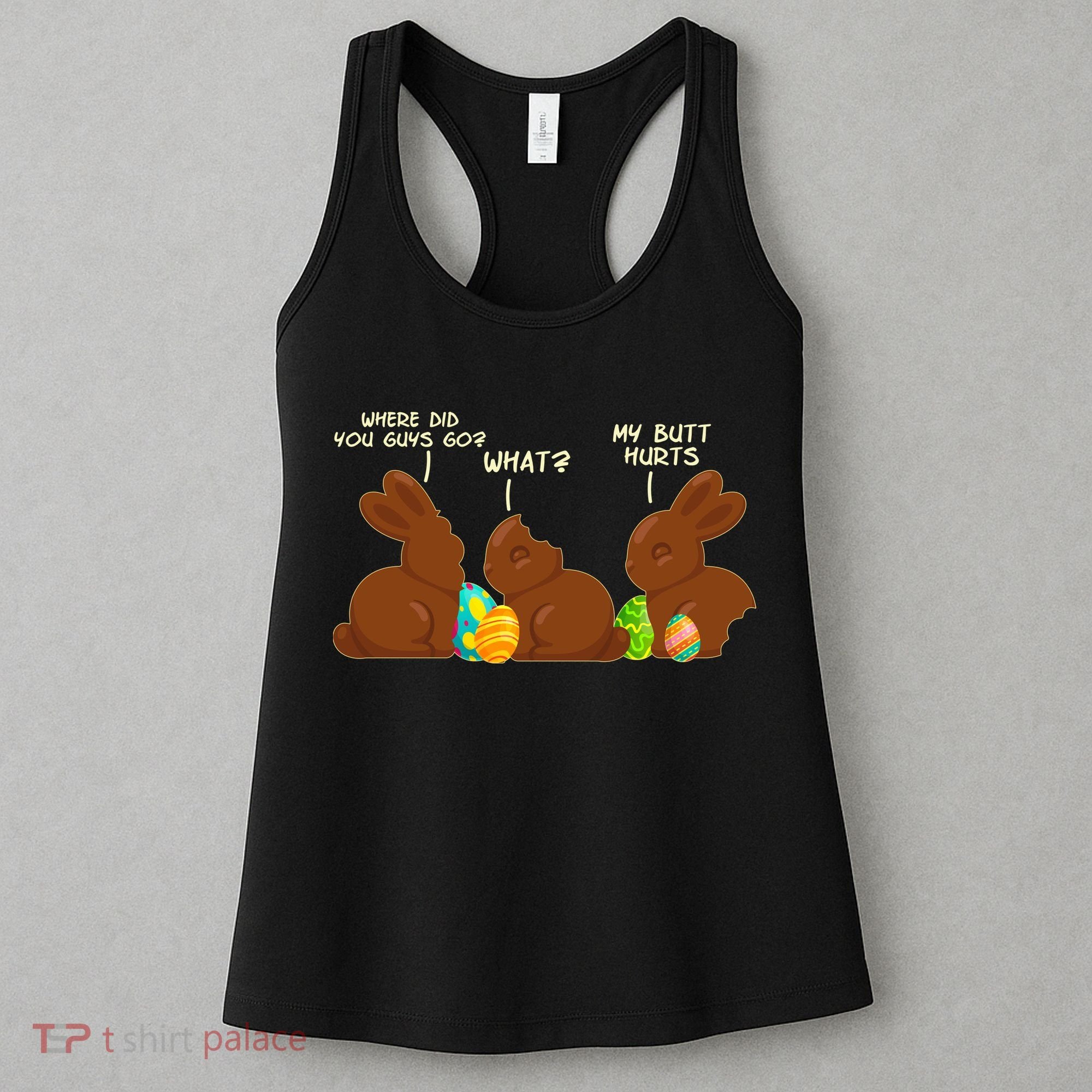 Funny Easter Chocolate Bunny Rabbits Women's Tank Top