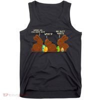 Funny Easter Chocolate Bunny Rabbits Tank Top thumb 0