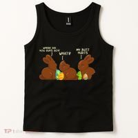 Funny Easter Chocolate Bunny Rabbits Tank Top thumb 2