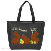 Funny Easter Chocolate Bunny Rabbits Tote Bag thumb 0