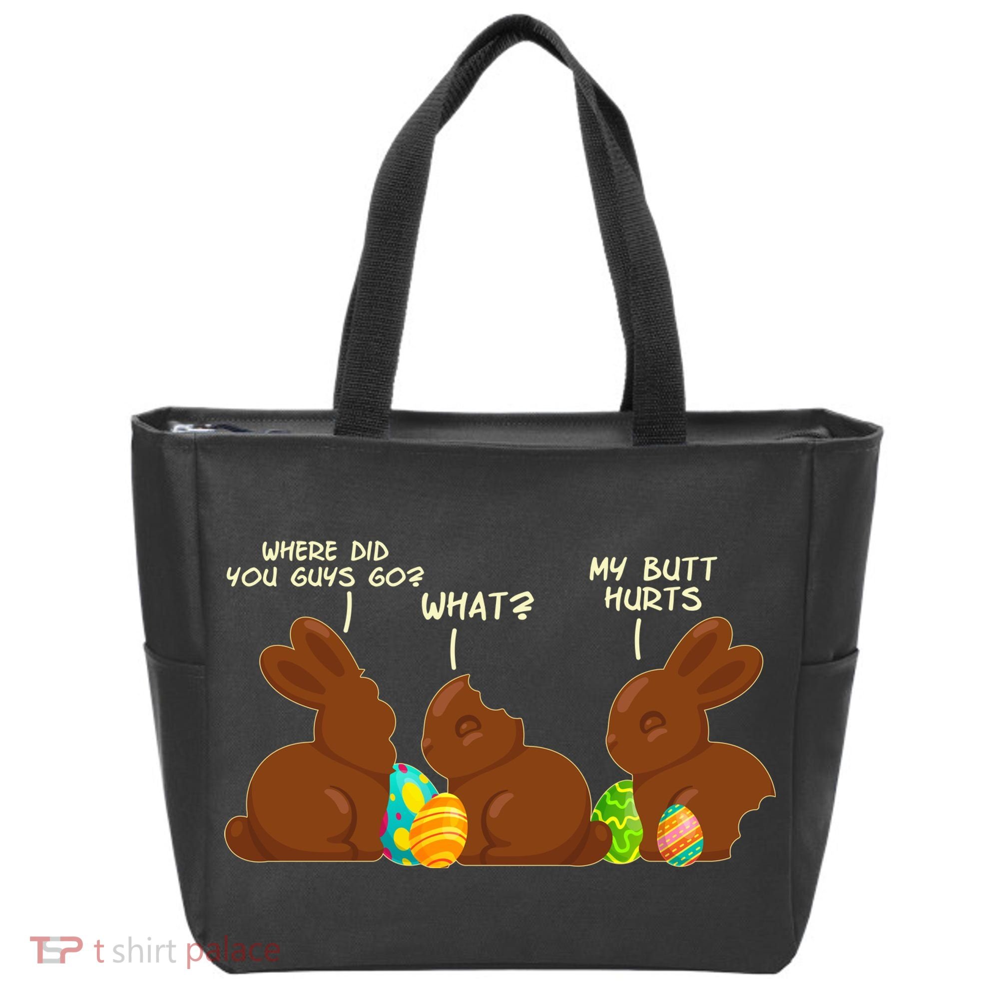 Funny Easter Chocolate Bunny Rabbits Tote Bag