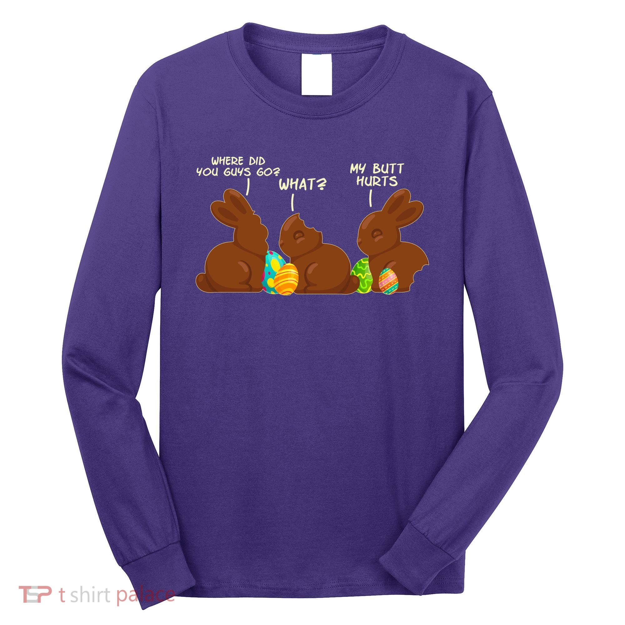 Funny Easter Chocolate Bunny Rabbits Long Sleeve Shirt