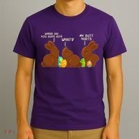 Funny Easter Chocolate Bunny Rabbits T-Shirt thumb 3