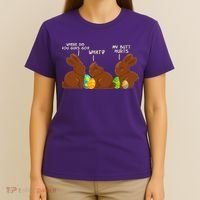Funny Easter Chocolate Bunny Rabbits T-Shirt thumb 4