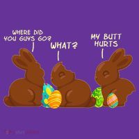Funny Easter Chocolate Bunny Rabbits Coaster thumb 2
