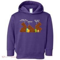 Funny Easter Chocolate Bunny Rabbits Toddler Hoodie thumb 0
