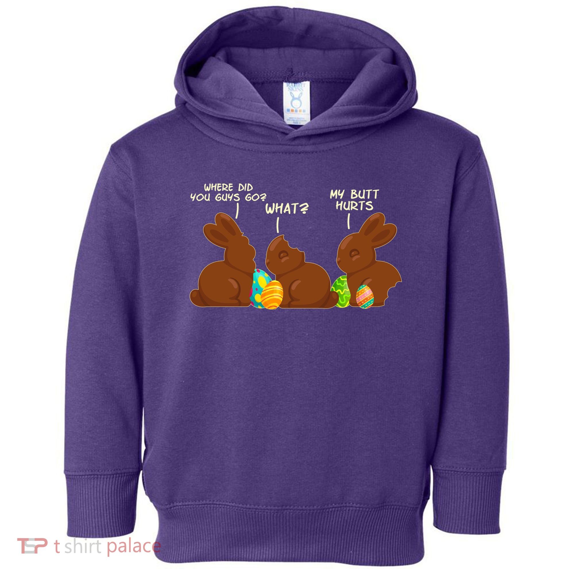 Funny Easter Chocolate Bunny Rabbits Toddler Hoodie