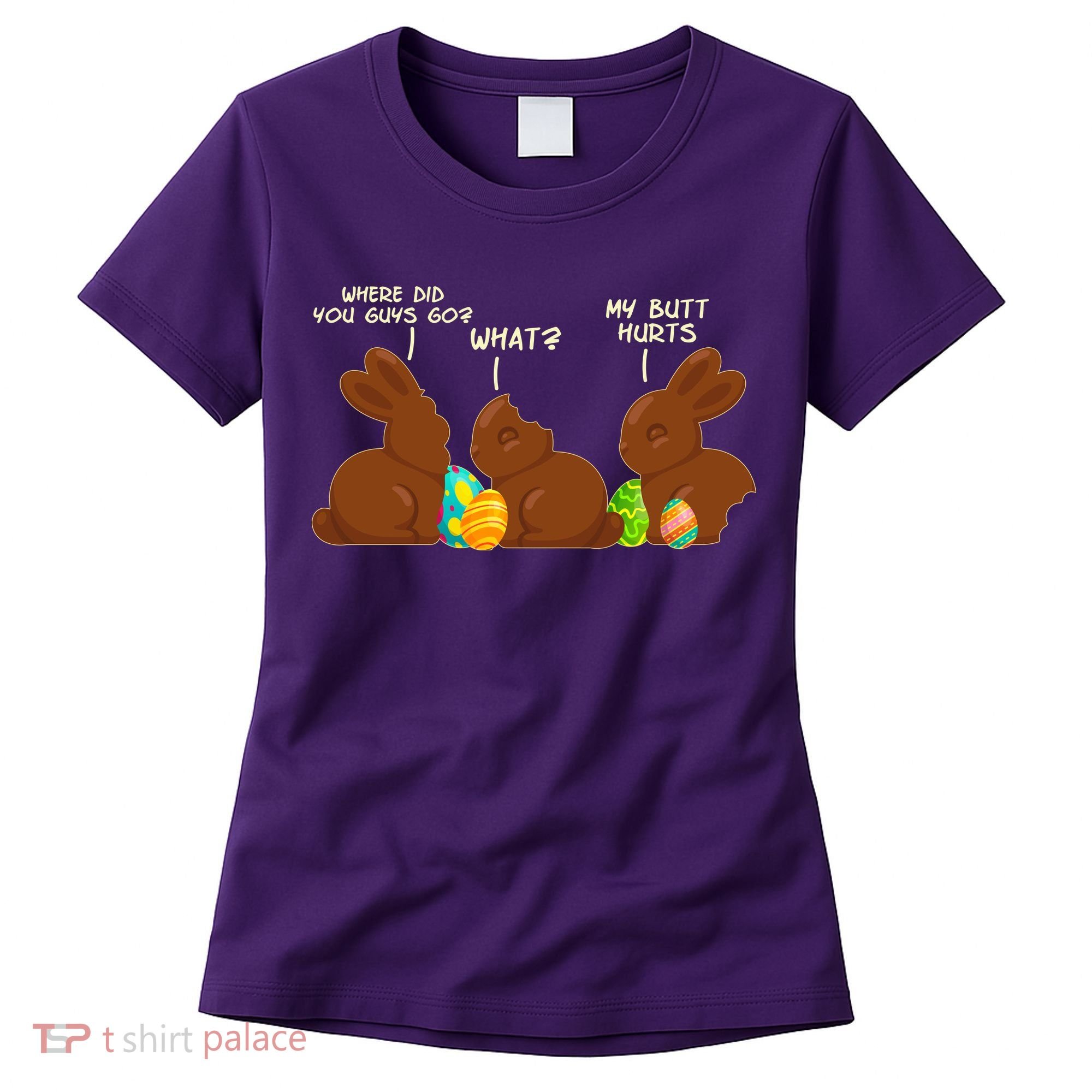 Funny Easter Chocolate Bunny Rabbits Women's T-Shirt