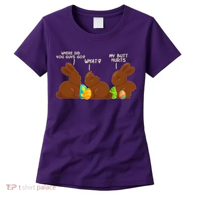 Funny Easter Chocolate Bunny Rabbits Women's T-Shirt