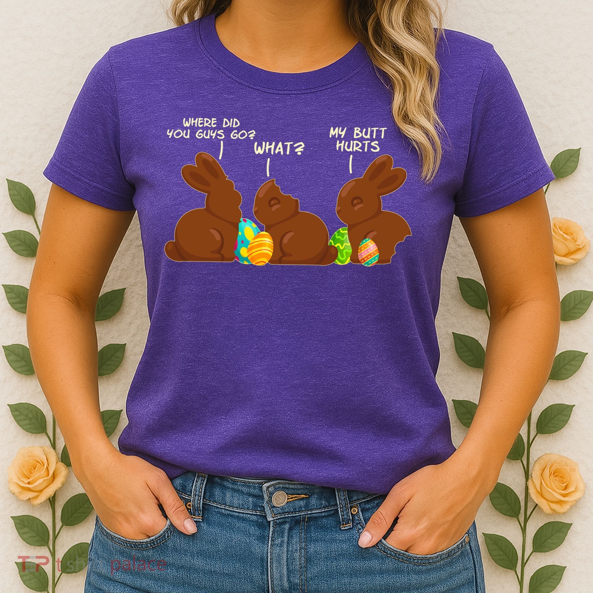 Funny Easter Chocolate Bunny Rabbits Women's T-Shirt