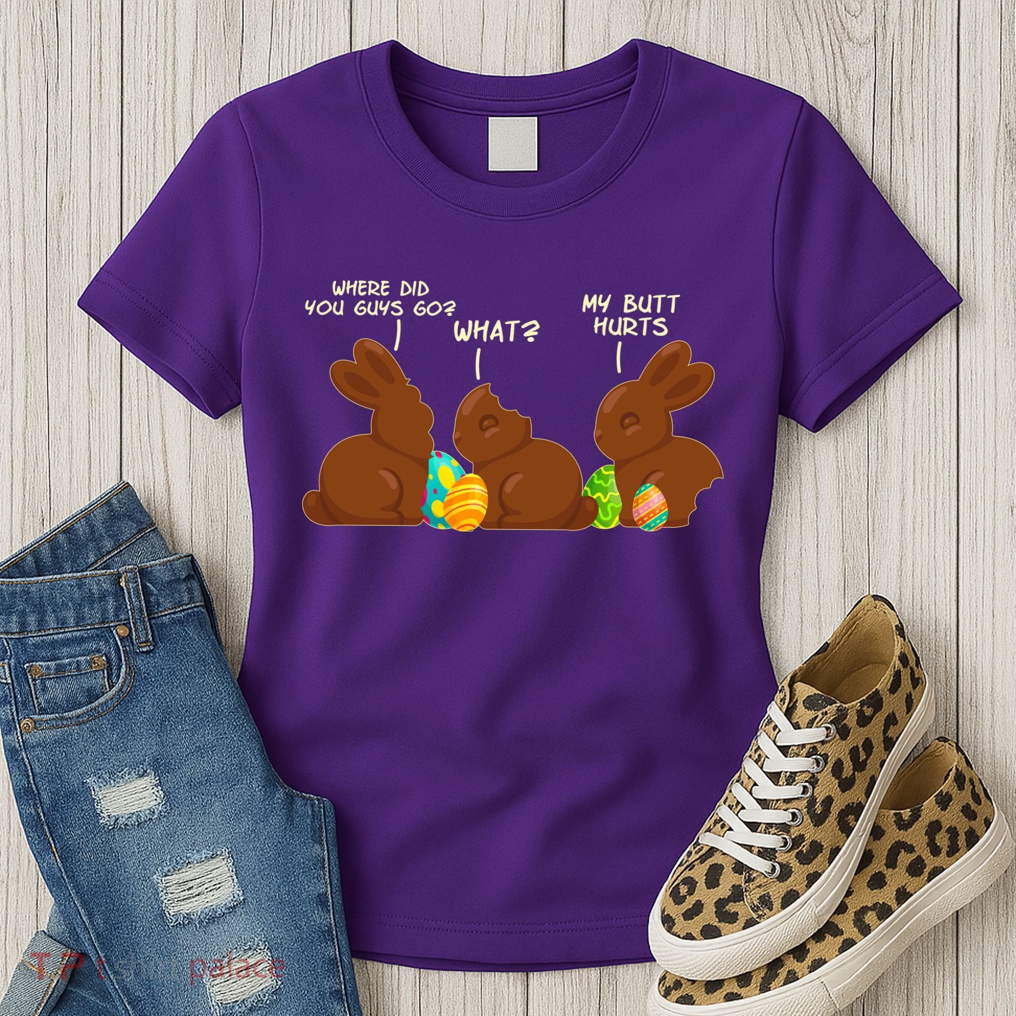 Funny Easter Chocolate Bunny Rabbits Women's T-Shirt