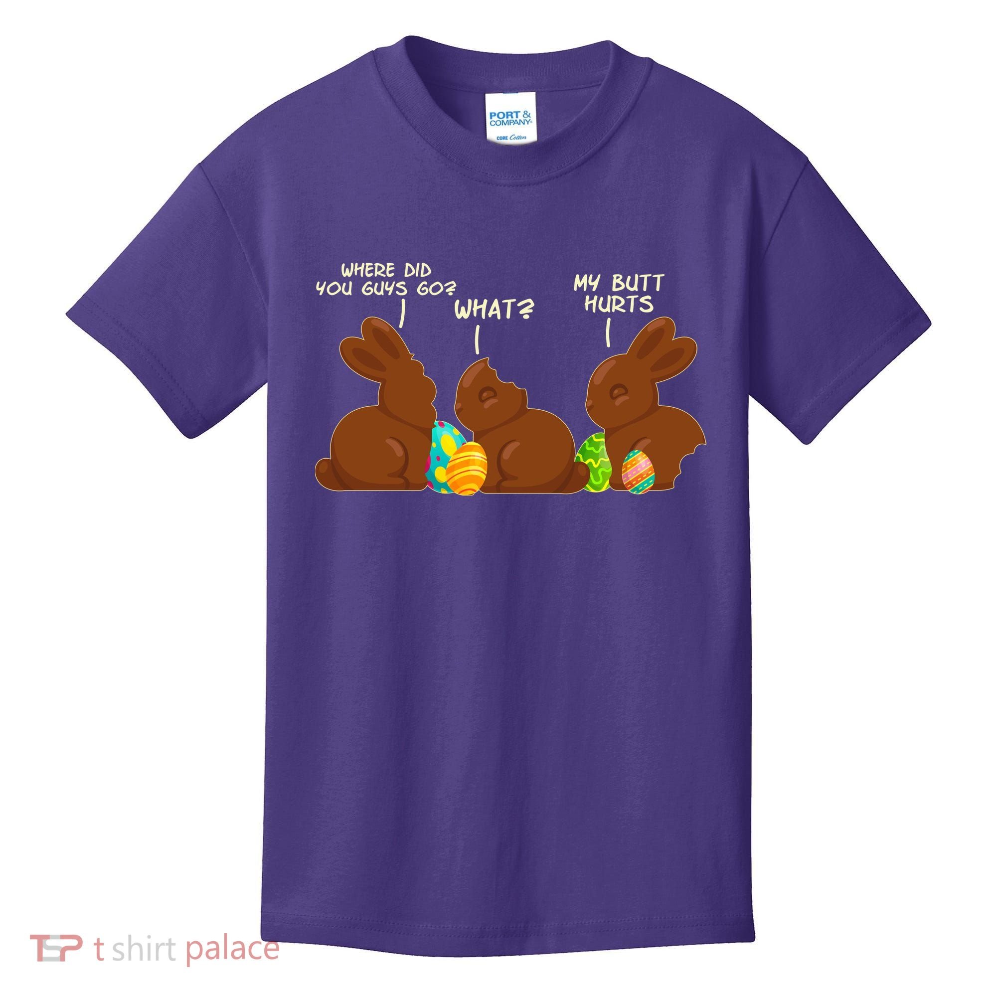Funny Easter Chocolate Bunny Rabbits Kids T-Shirt