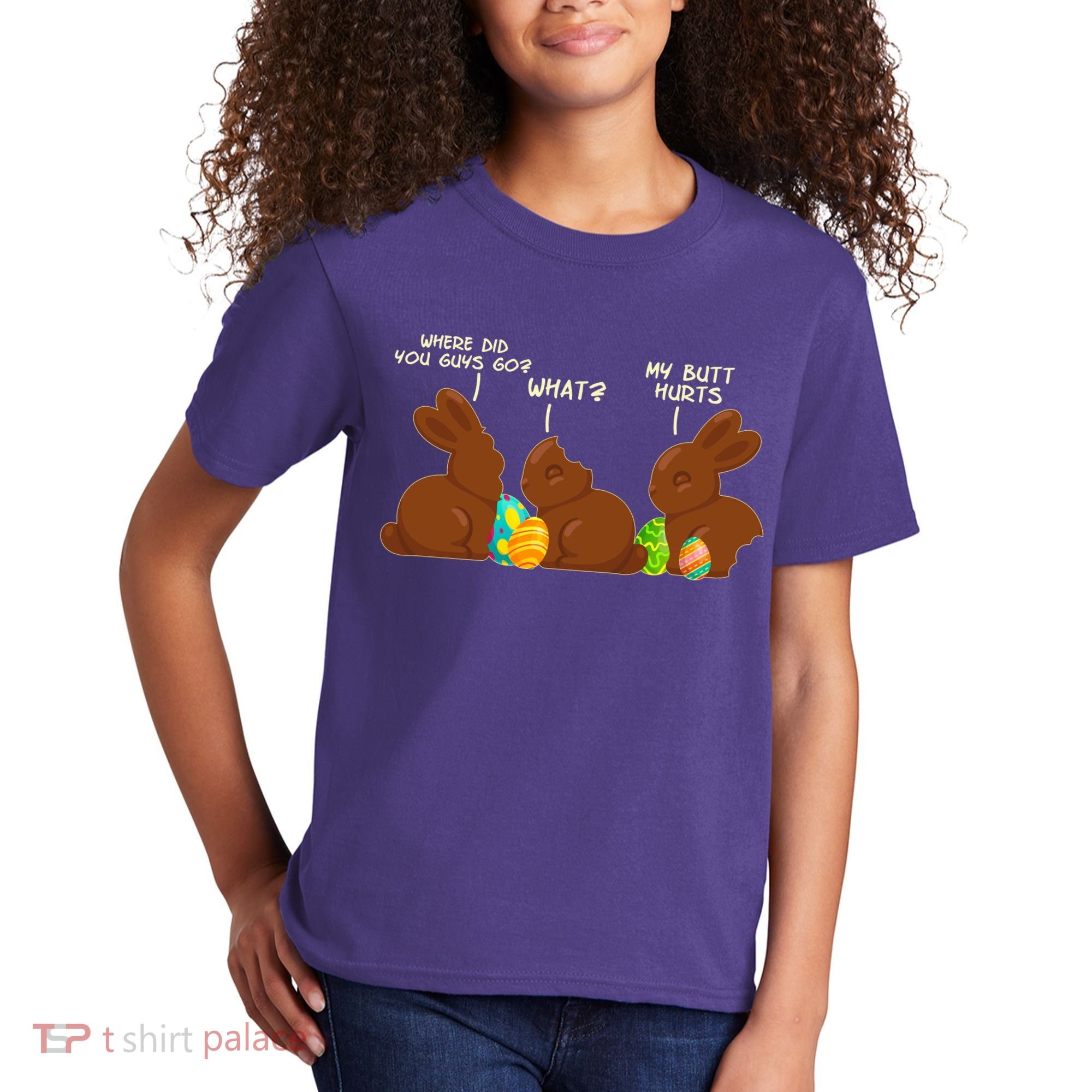 Funny Easter Chocolate Bunny Rabbits Kids T-Shirt