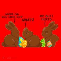 Funny Easter Chocolate Bunny Rabbits Santa Hat thumb 1