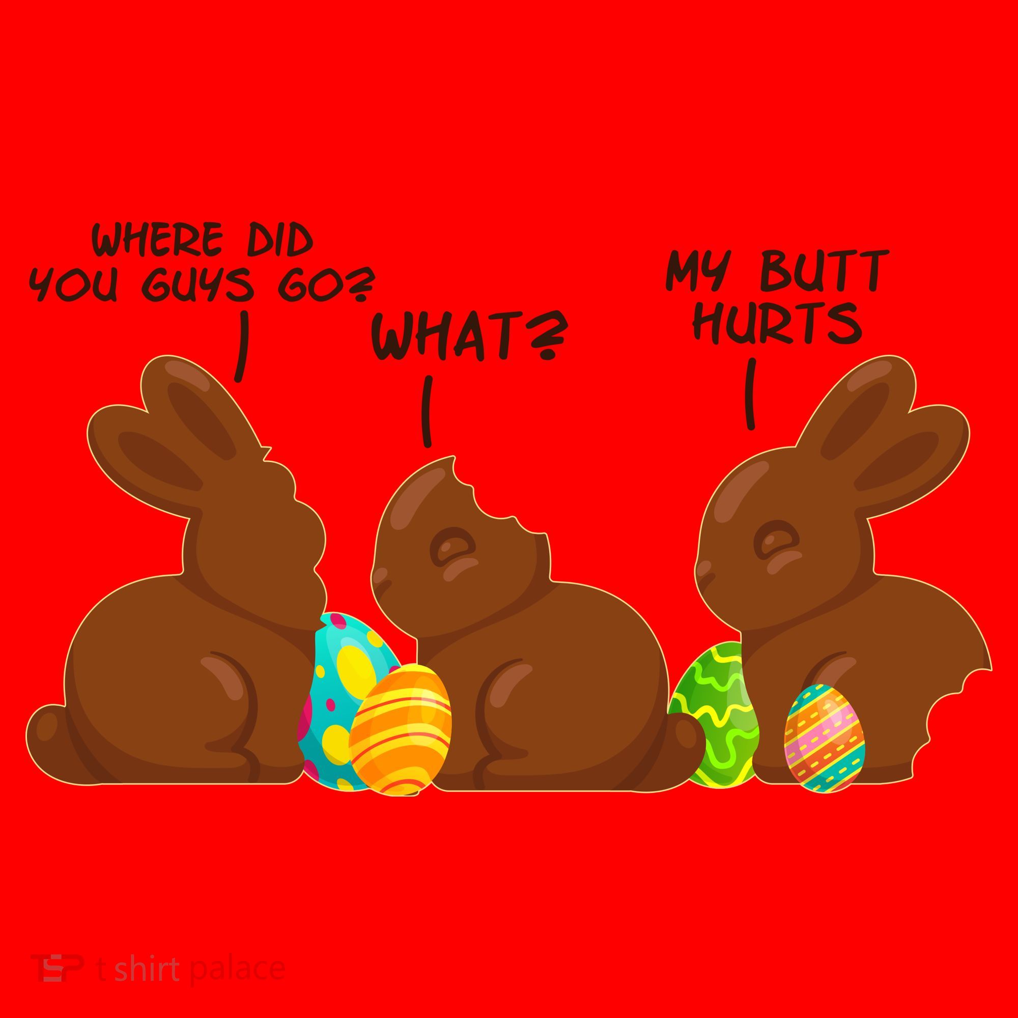 Funny Easter Chocolate Bunny Rabbits Santa Hat