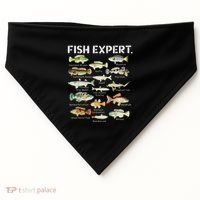 Fish Expert Cute Fish Child Fishing USA-Made Doggie Bandana thumb 0