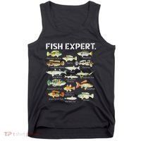 Fish Expert Cute Fish Child Fishing Tank Top thumb 0