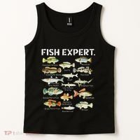 Fish Expert Cute Fish Child Fishing Tank Top thumb 2