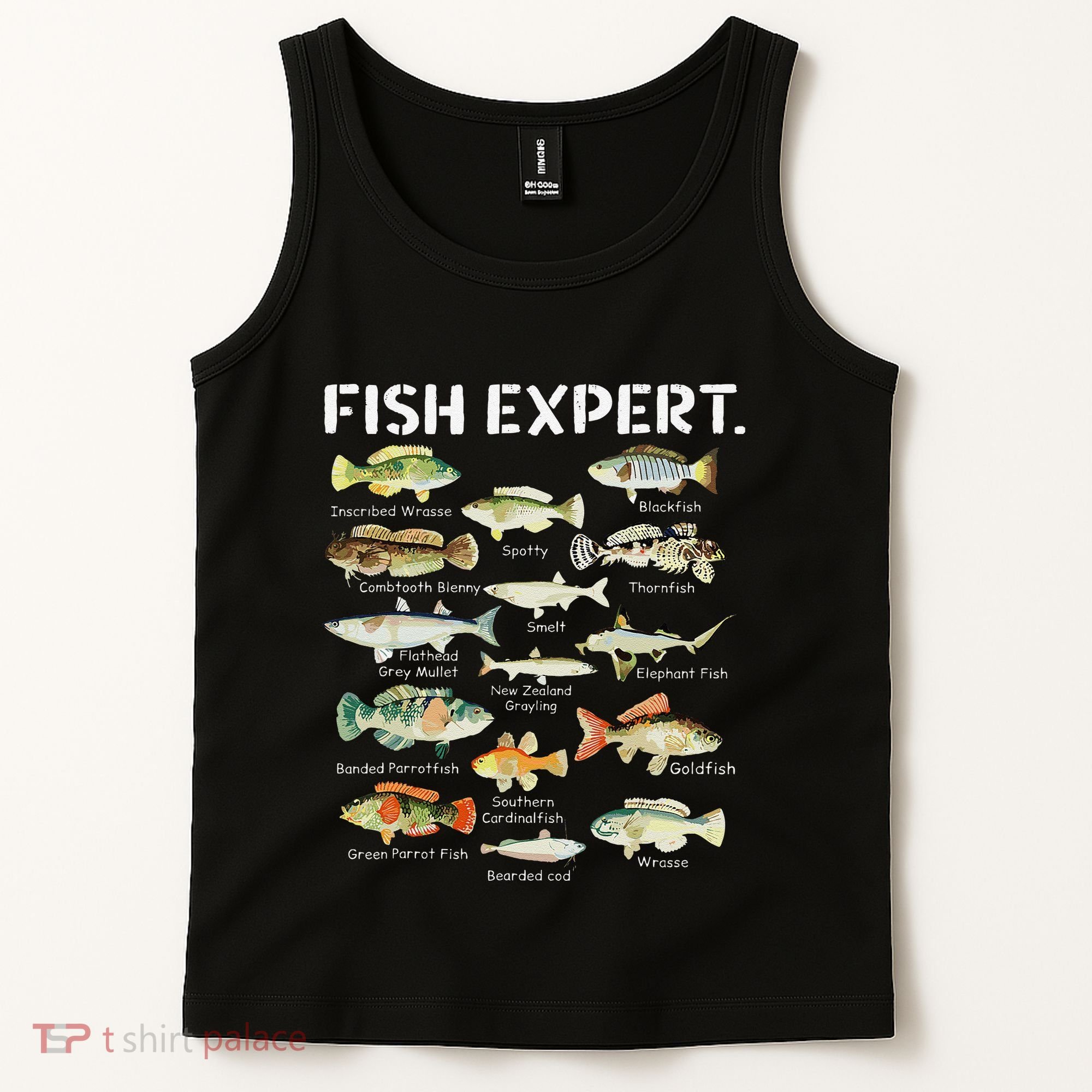 Fish Expert Cute Fish Child Fishing Tank Top