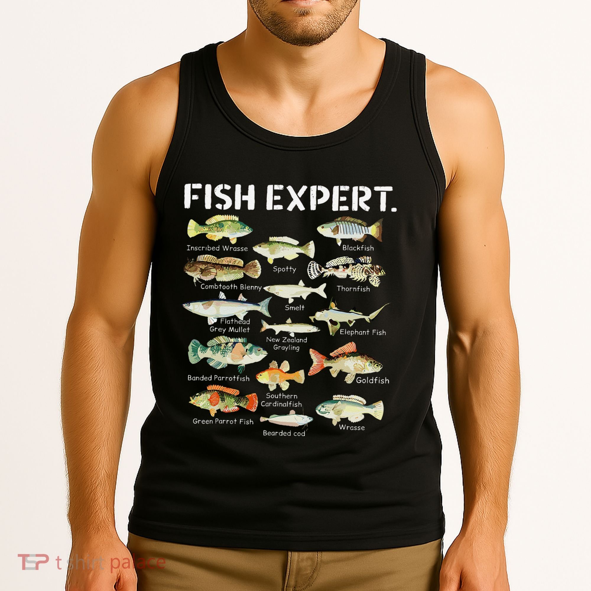 Fish Expert Cute Fish Child Fishing Tank Top