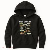 Fish Expert Cute Fish Child Fishing Kids Hoodie thumb 0