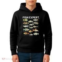 Fish Expert Cute Fish Child Fishing Kids Hoodie thumb 4
