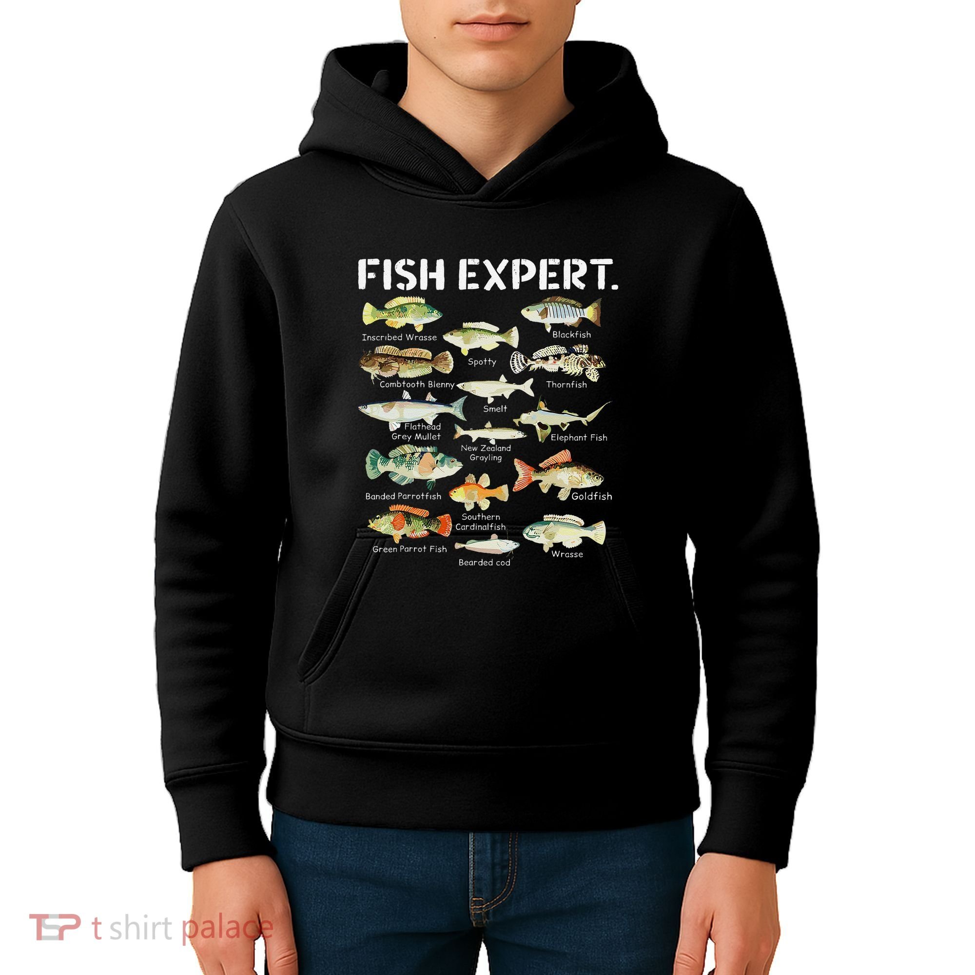 Fish Expert Cute Fish Child Fishing Kids Hoodie