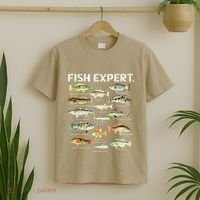Fish Expert Cute Fish Child Fishing T-Shirt thumb 2