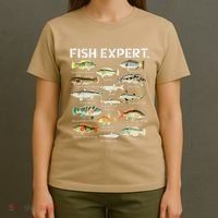 Fish Expert Cute Fish Child Fishing T-Shirt thumb 4