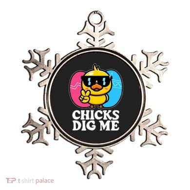 Funny Easter Chicks Dig Me Ornament