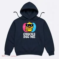 Funny Easter Chicks Dig Me Hoodie thumb 0