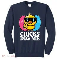 Funny Easter Chicks Dig Me Sweatshirt thumb 0