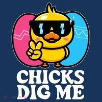 Funny Easter Chicks Dig Me Sweatshirt thumb 3