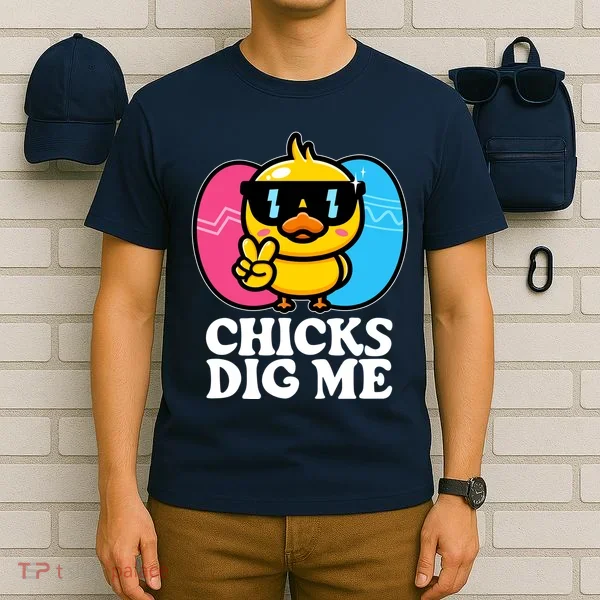 Funny Easter Chicks Dig Me T-Shirt