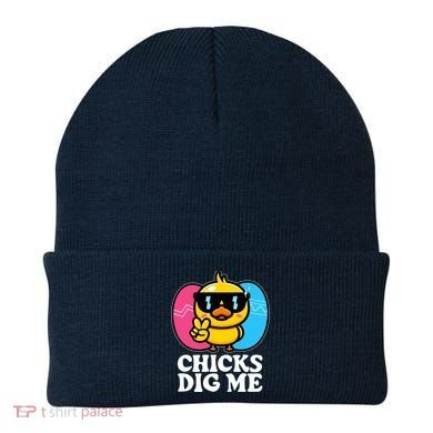 Funny Easter Chicks Dig Me Beanie