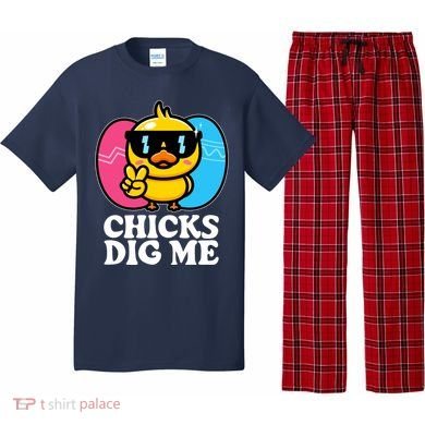 Funny Easter Chicks Dig Me Pajama Set