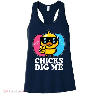 Funny Easter Chicks Dig Me Women's Tank Top
