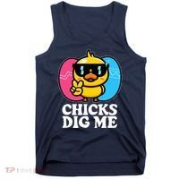 Funny Easter Chicks Dig Me Tank Top thumb 0