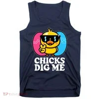 Funny Easter Chicks Dig Me Tank Top thumb 0
