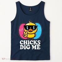 Funny Easter Chicks Dig Me Tank Top thumb 2