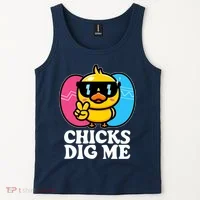 Funny Easter Chicks Dig Me Tank Top thumb 2
