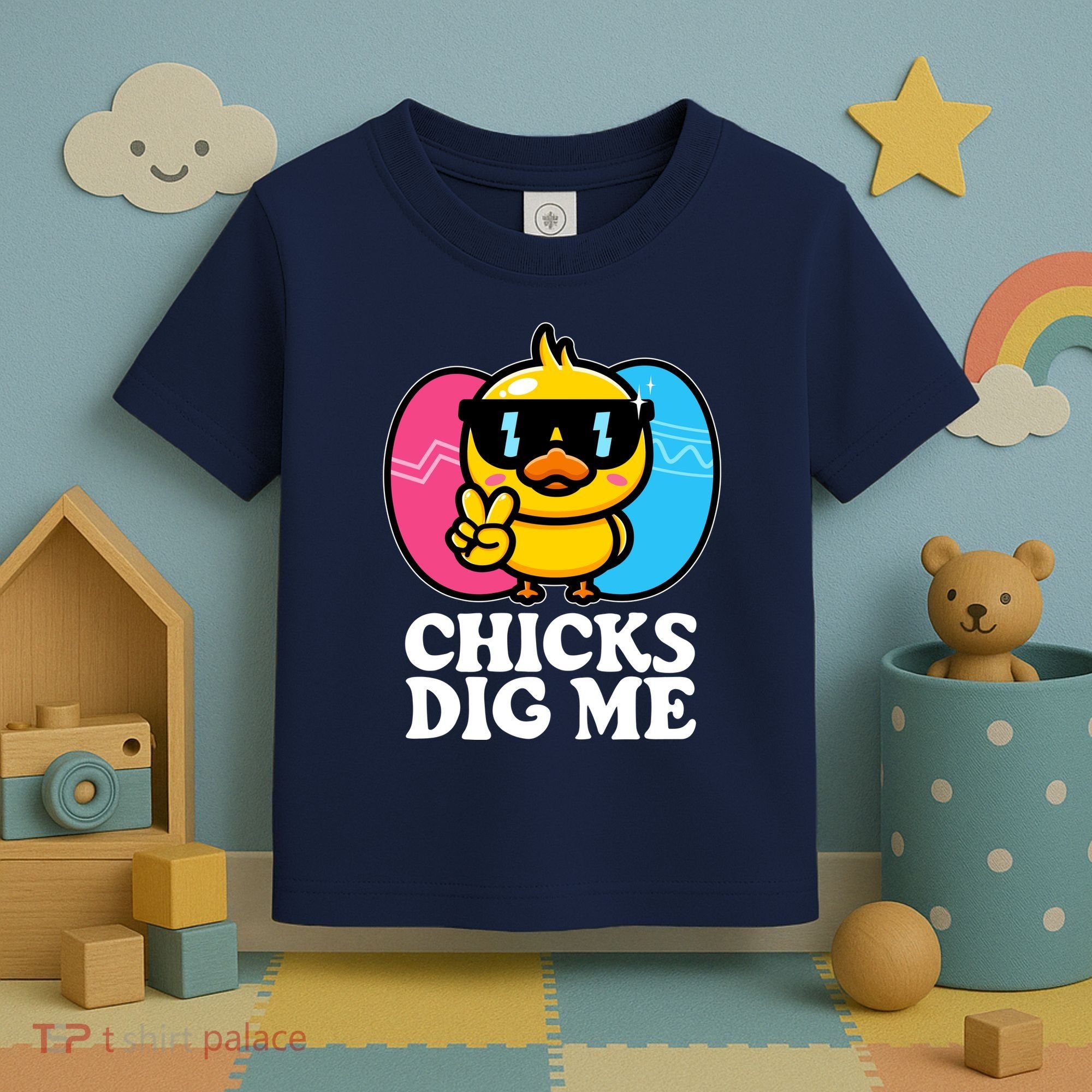 Funny Easter Chicks Dig Me Toddler T-Shirt