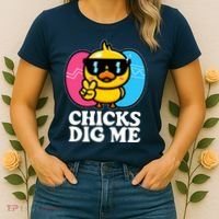 Funny Easter Chicks Dig Me Women's T-Shirt thumb 2