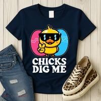 Funny Easter Chicks Dig Me Women's T-Shirt thumb 3