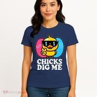 Funny Easter Chicks Dig Me Women's T-Shirt thumb 4