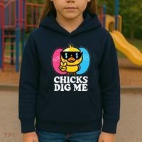 Funny Easter Chicks Dig Me Kids Hoodie thumb 3