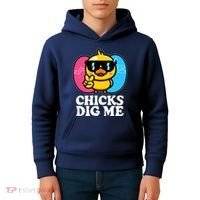 Funny Easter Chicks Dig Me Kids Hoodie thumb 4