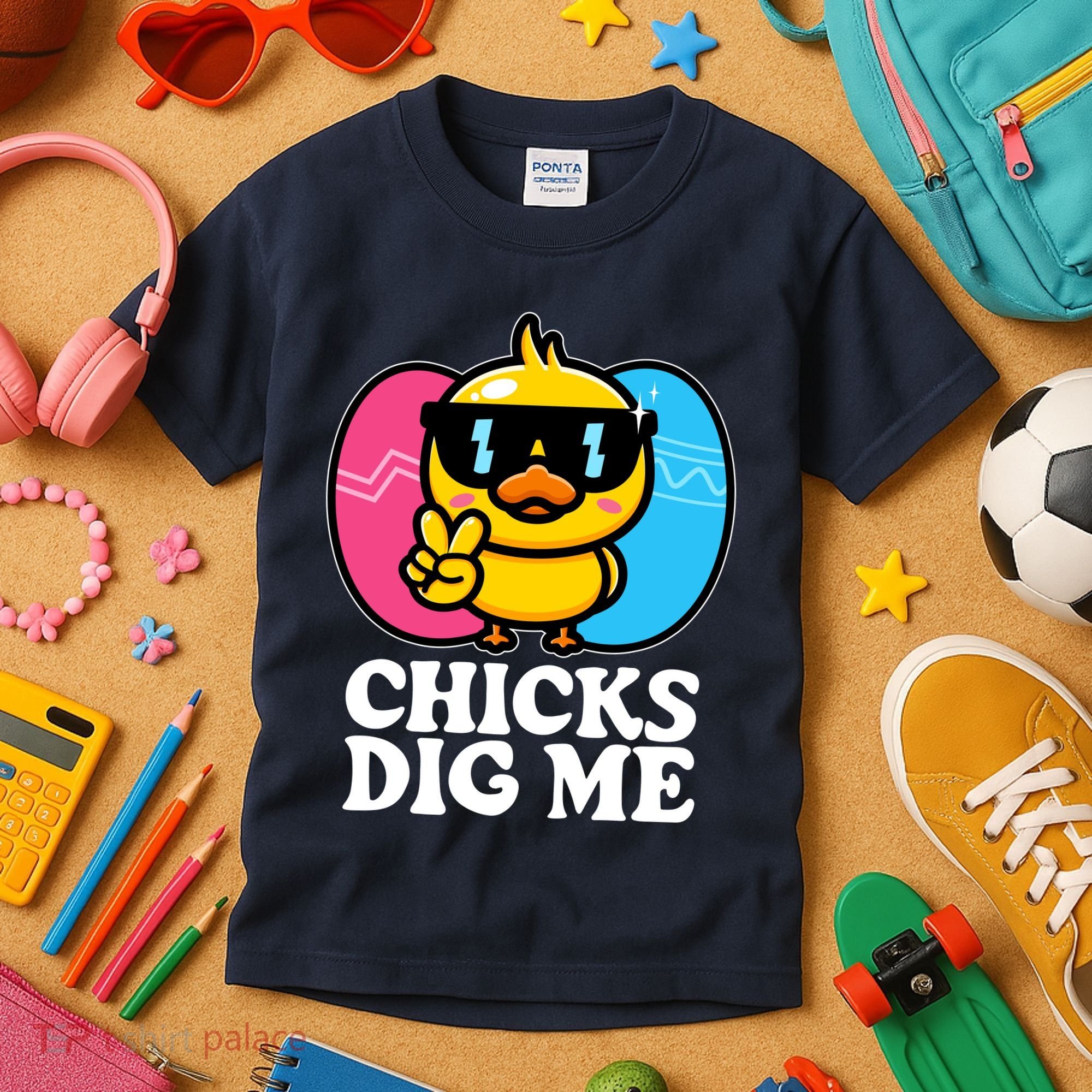 Funny Easter Chicks Dig Me Kids T-Shirt