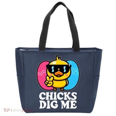 Funny Easter Chicks Dig Me Tote Bag